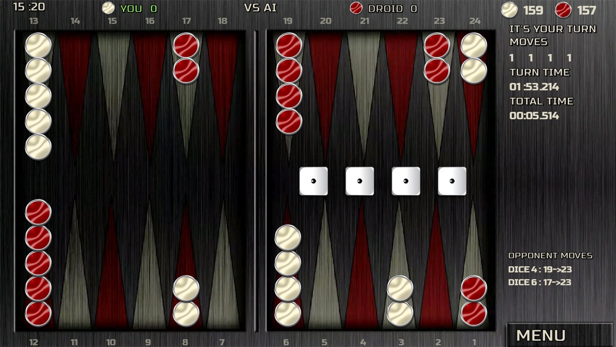 Metal board theme with red and white checkers